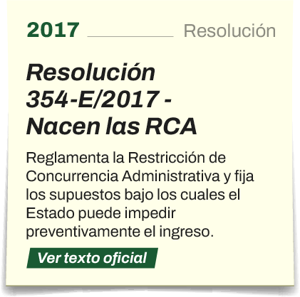 Resolución 354-E/2017 · Nacen las RCA. Ver texto oficial